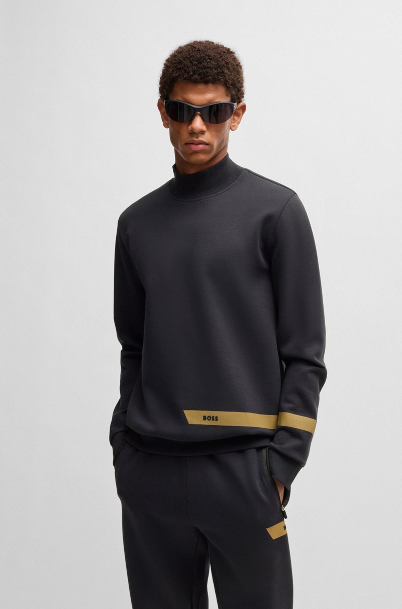 Hugo Boss Sudadera De Algodón Elástico Con Detalle De Logo