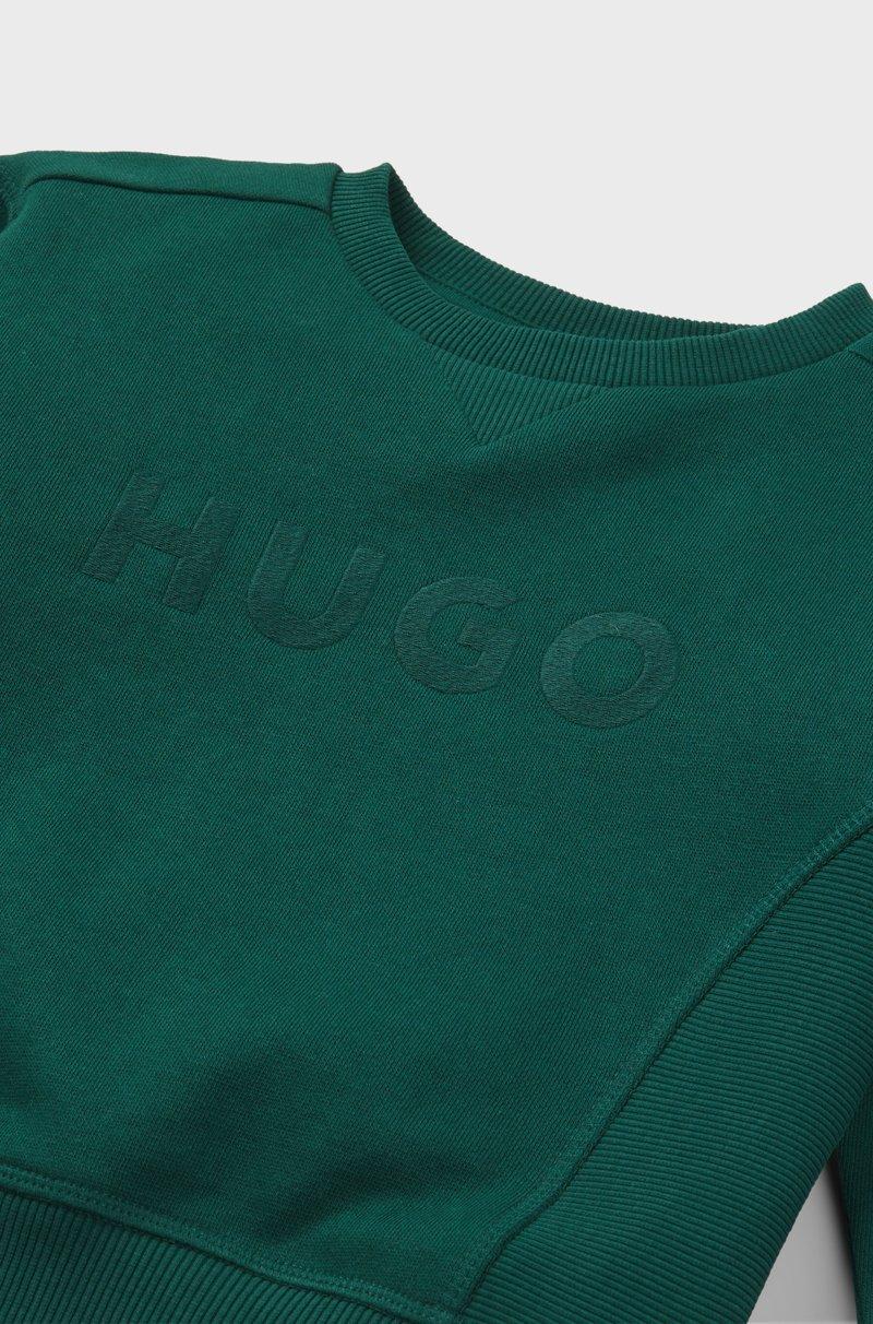 Hugo Boss Sudadera De Algodón Para Niños Con Logo Bordado