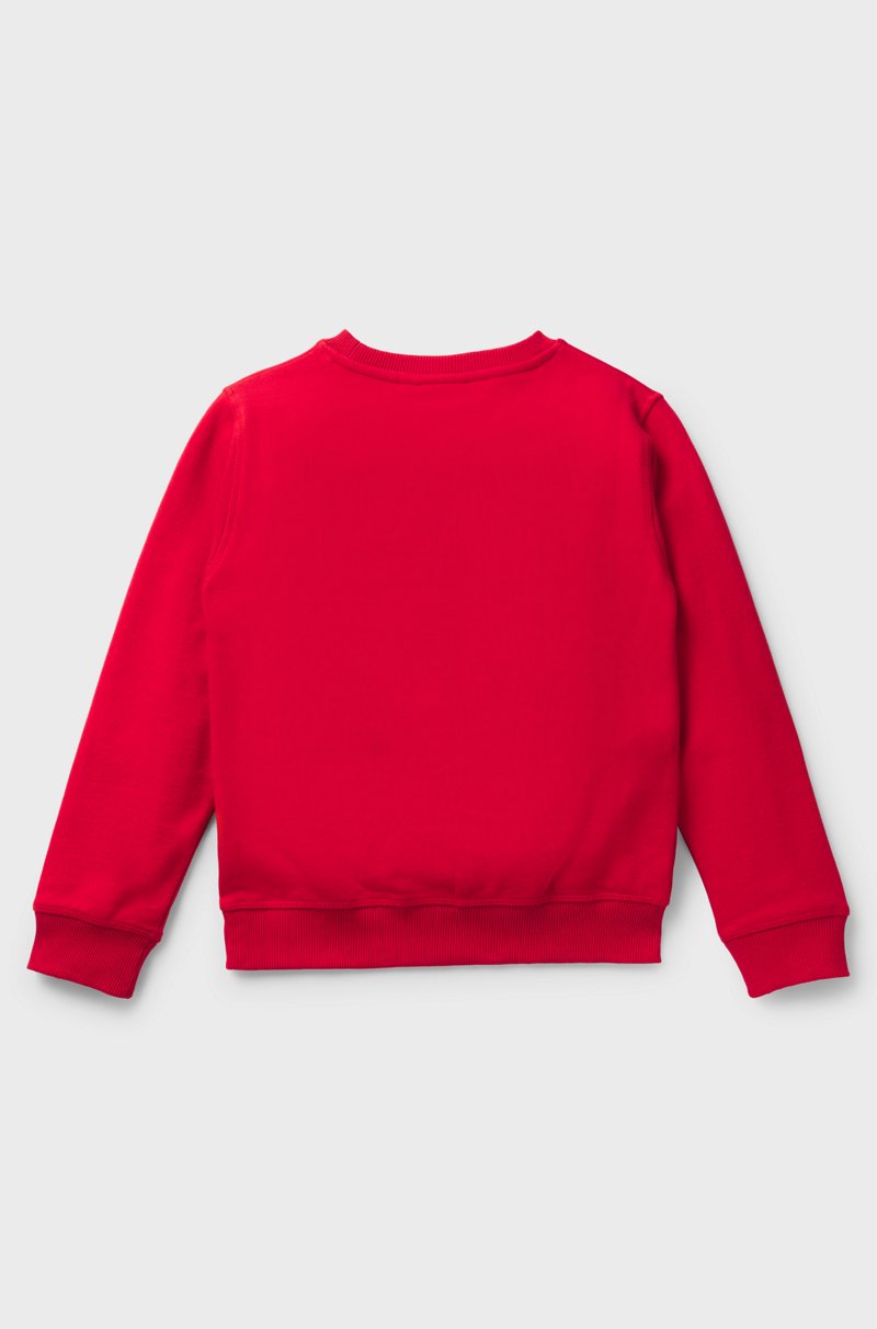 Hugo Boss Sudadera De Algodón Para Niños Con Logo Cuadrado Estampado