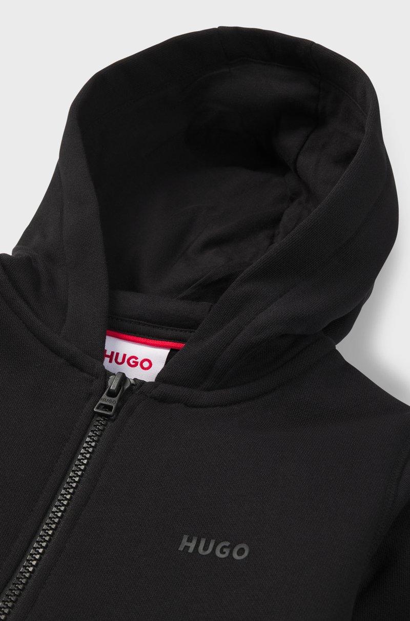 Hugo Boss Sudadera De Cremallera Con Capucha Para Niños En Algodón Con Logo Estampado