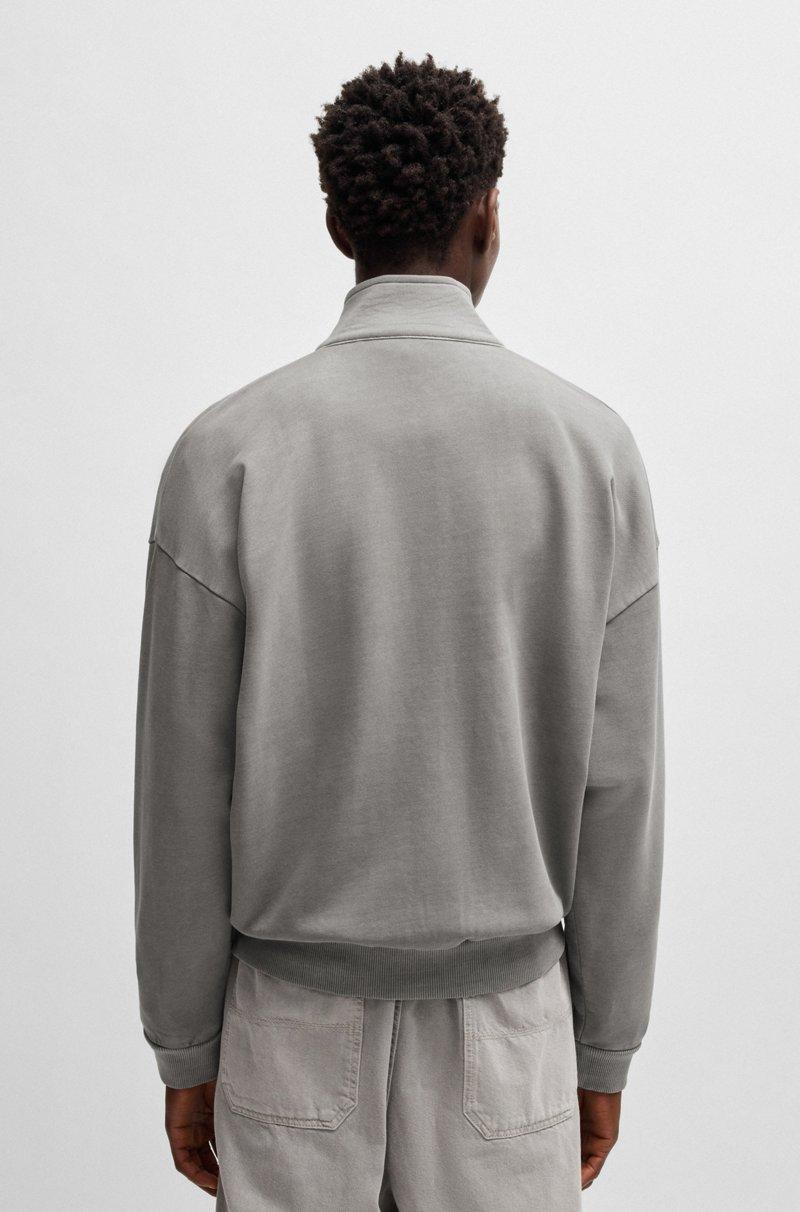 Hugo Boss Sudadera De Felpa De Algodón Con Costuras Decorativas