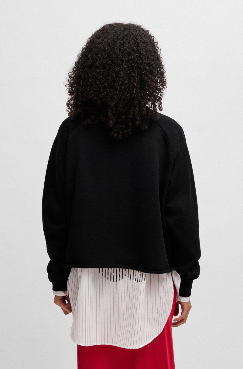 Hugo Boss Sudadera De Felpa De Algodón Con Detalle De La Marca Estampado