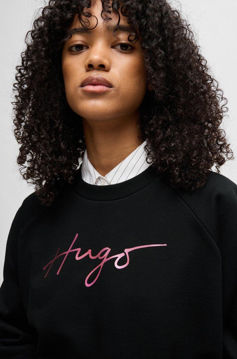 Hugo Boss Sudadera De Felpa De Algodón Con Detalle De La Marca Estampado