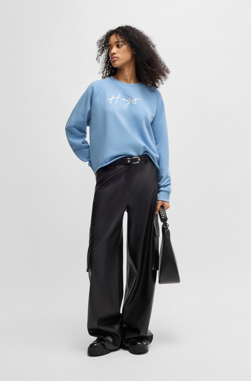 Hugo Boss Sudadera De Felpa De Algodón Con Detalle De La Marca Estampado