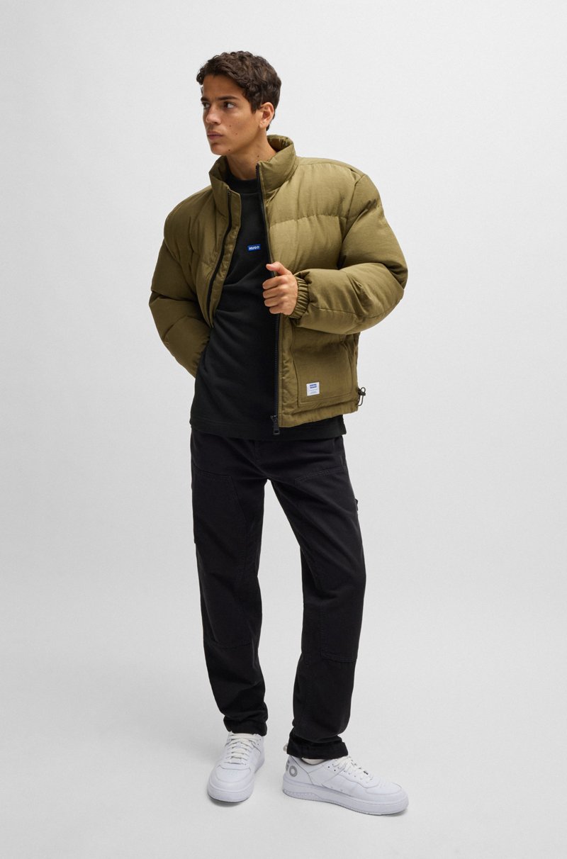 Hugo Boss Sudadera De Felpa De Algodón Con Etiqueta Con Logo Azul