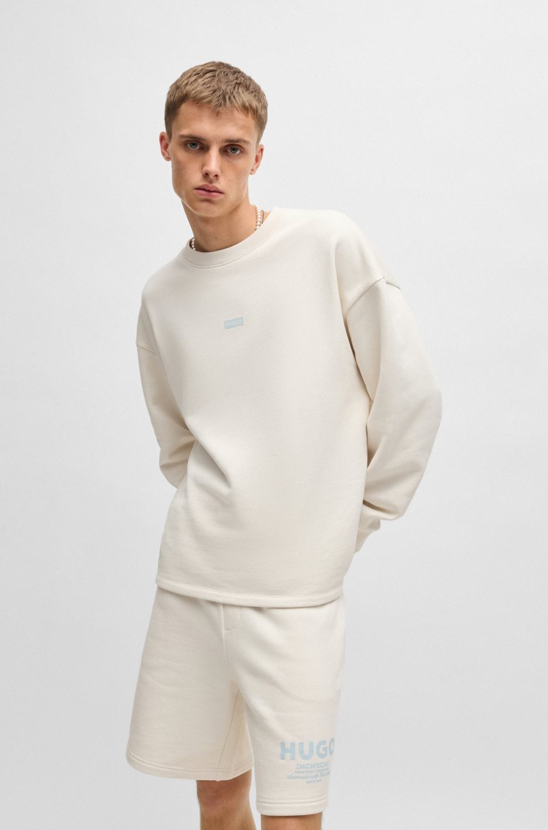 Hugo Boss Sudadera De Felpa De Algodón Con Logo Estampado