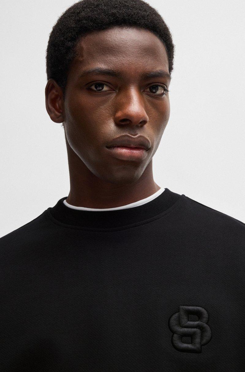 Hugo Boss Sudadera De Felpa De Algodón Con Monograma Double B