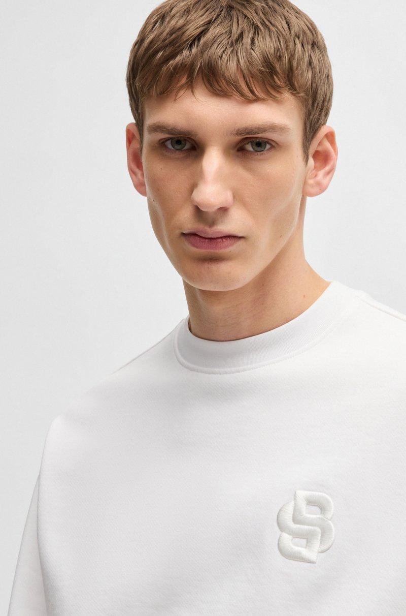 Hugo Boss Sudadera De Felpa De Algodón Con Monograma Double B