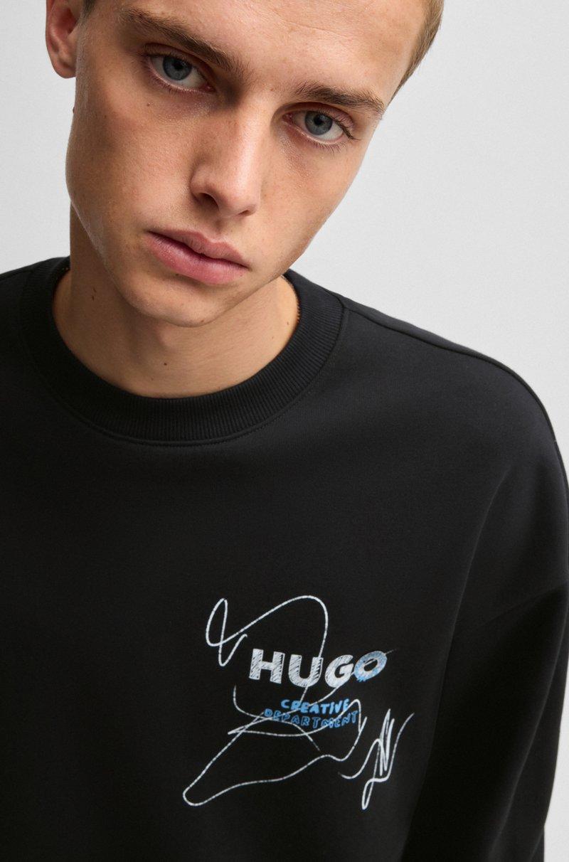 Hugo Boss Sudadera De Felpa De Rizo De Algodón Con Ilustración De Temporada
