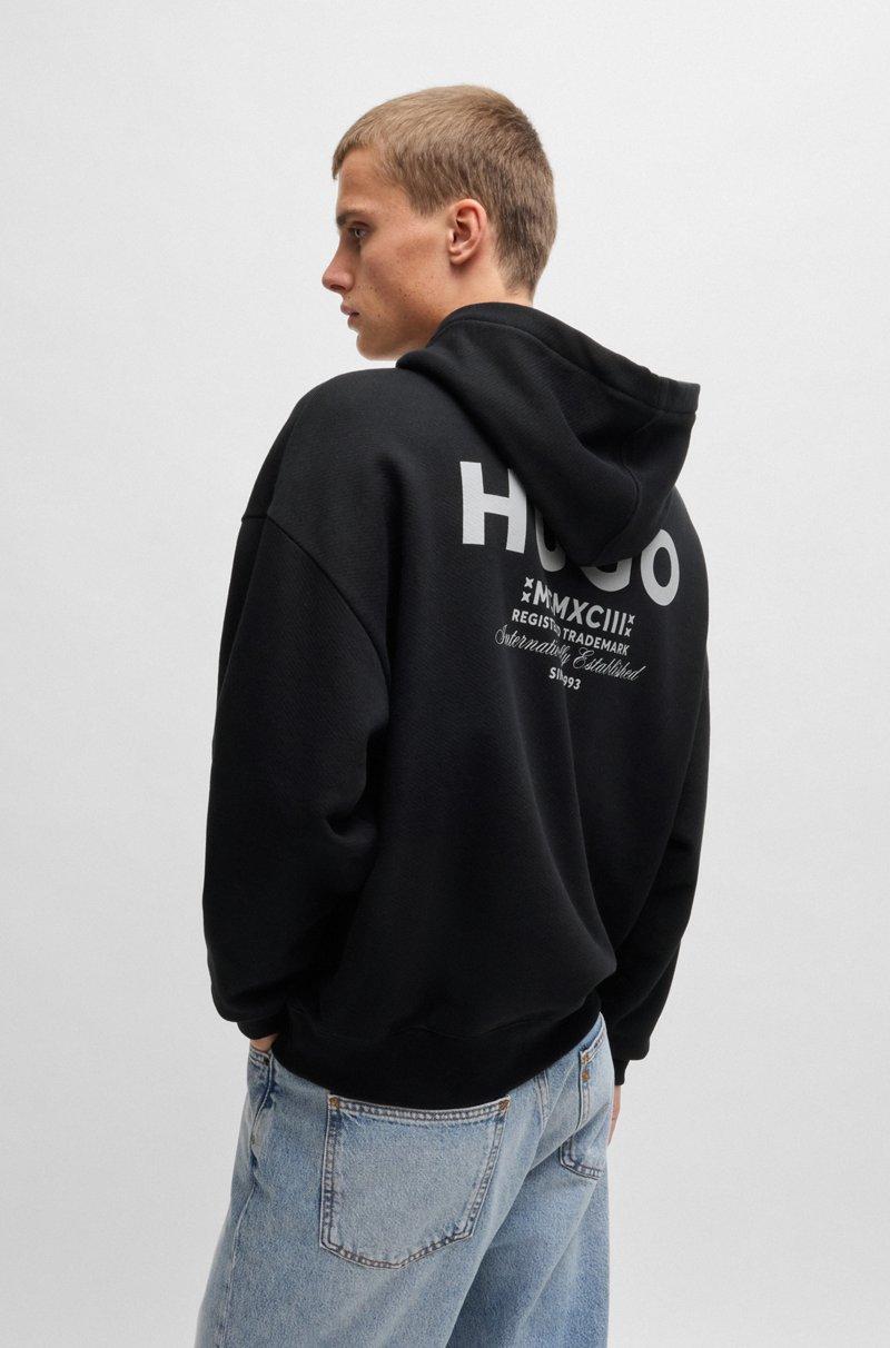 Hugo Boss Sudadera Holgada Con Capucha En Felpa De Algodón Con Detalles De Logo