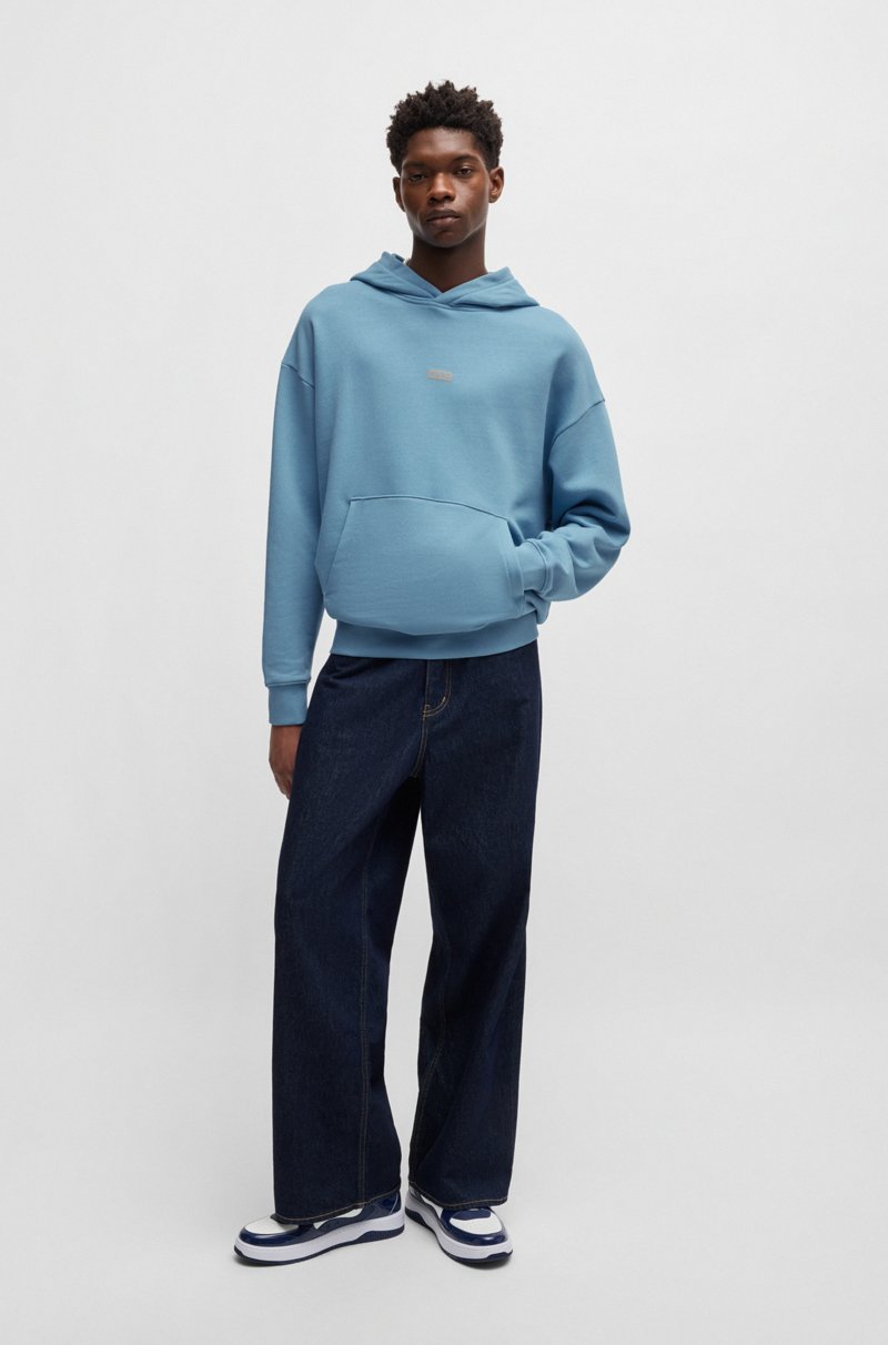 Hugo Boss Sudadera Holgada Con Capucha En Felpa De Algodón Con Detalles De Logo