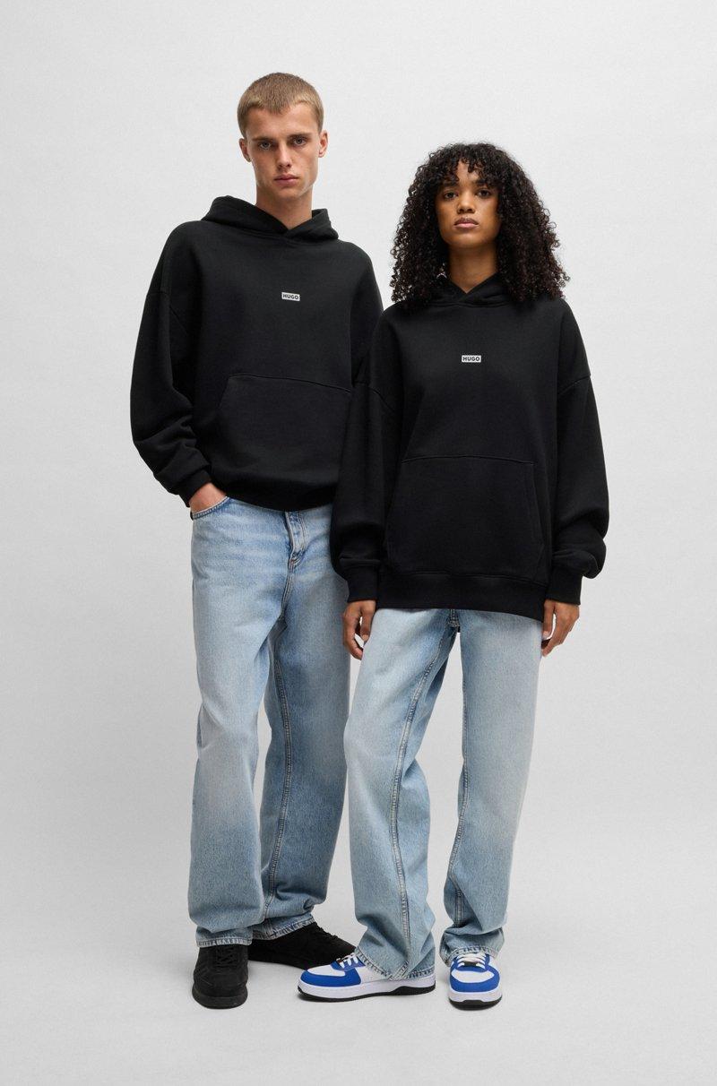 Hugo Boss Sudadera Holgada Con Capucha En Felpa De Algodón Con Detalles De Logo