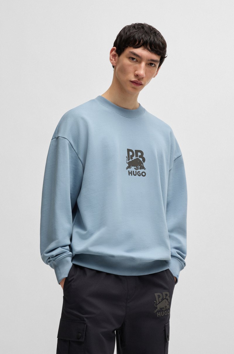 Hugo Boss Sudadera HUGO x RB de felpa de algodón con logo de carbono sutil
