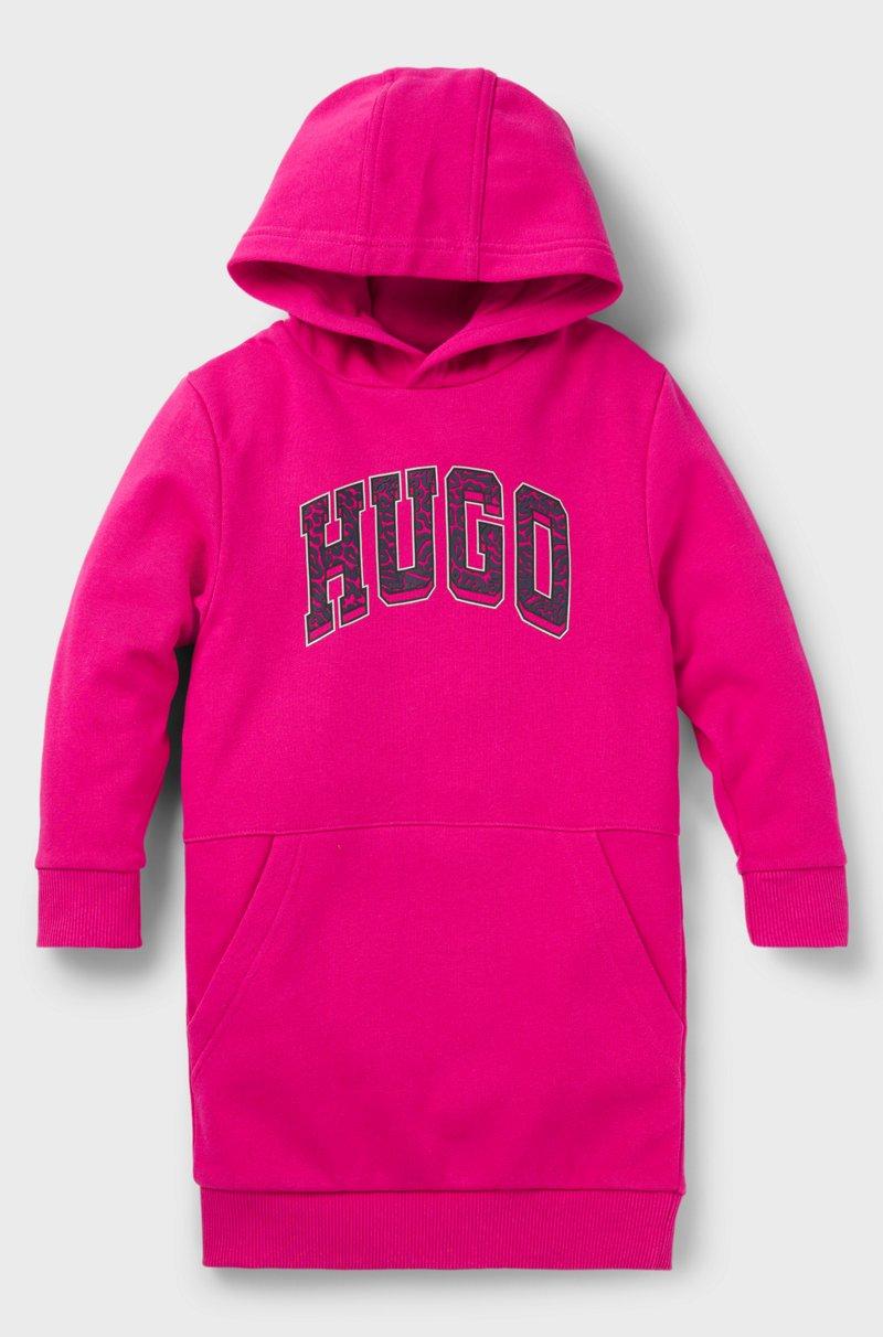 Hugo Boss Sudadera larga con capucha para niños con logo de estilo universitario