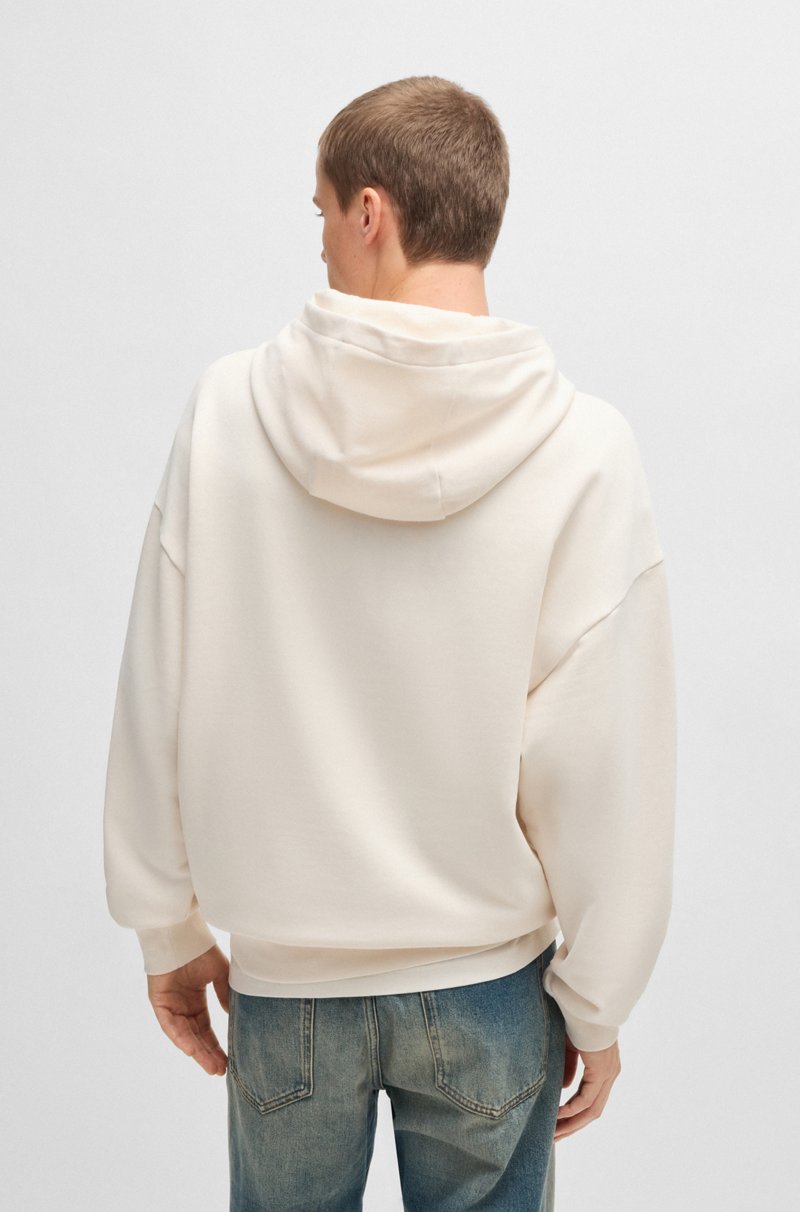 Hugo Boss Sudadera Oversize Fit De Felpa De Algodón Con Capucha Y Logo Happy HUGO