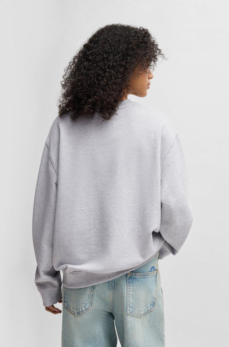 Hugo Boss Sudadera Oversize Fit De Felpa De Algodón Con Estampado Gráfico