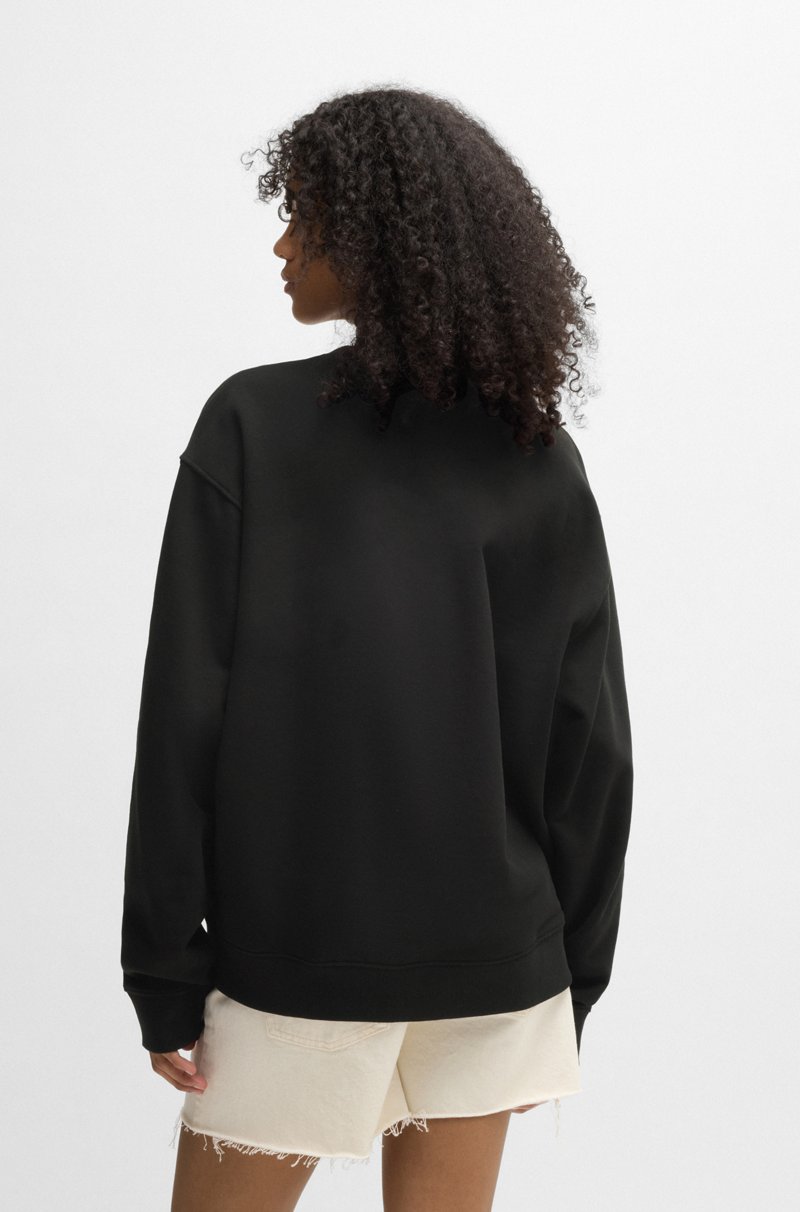 Hugo Boss Sudadera Oversize Fit En Felpa De Algodón Con Logo De Diseño