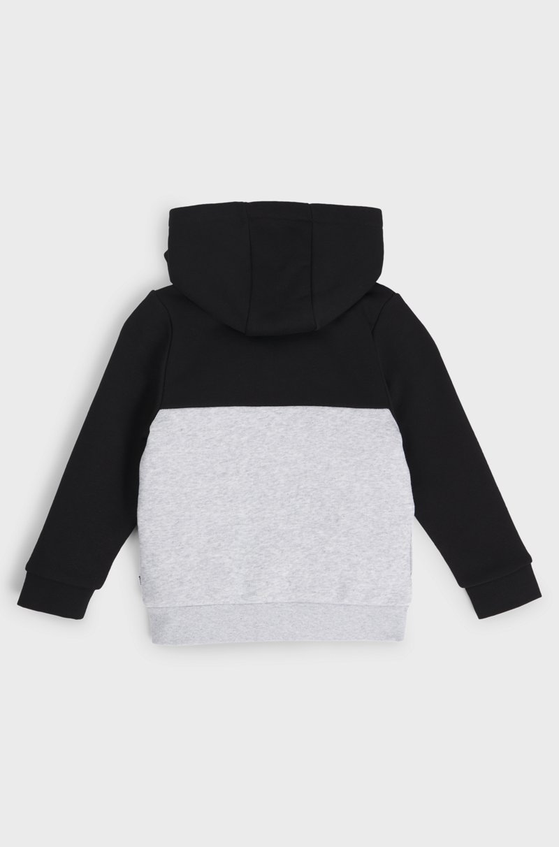 Hugo Boss Sudadera Para Niños Con Capucha Cremallera Bloques De Color Y Logo