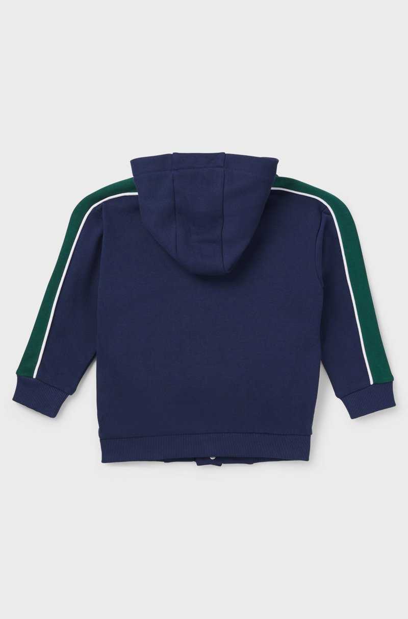 Hugo Boss Sudadera Para Niños Con Capucha Cremallera Ribetes Y Logo