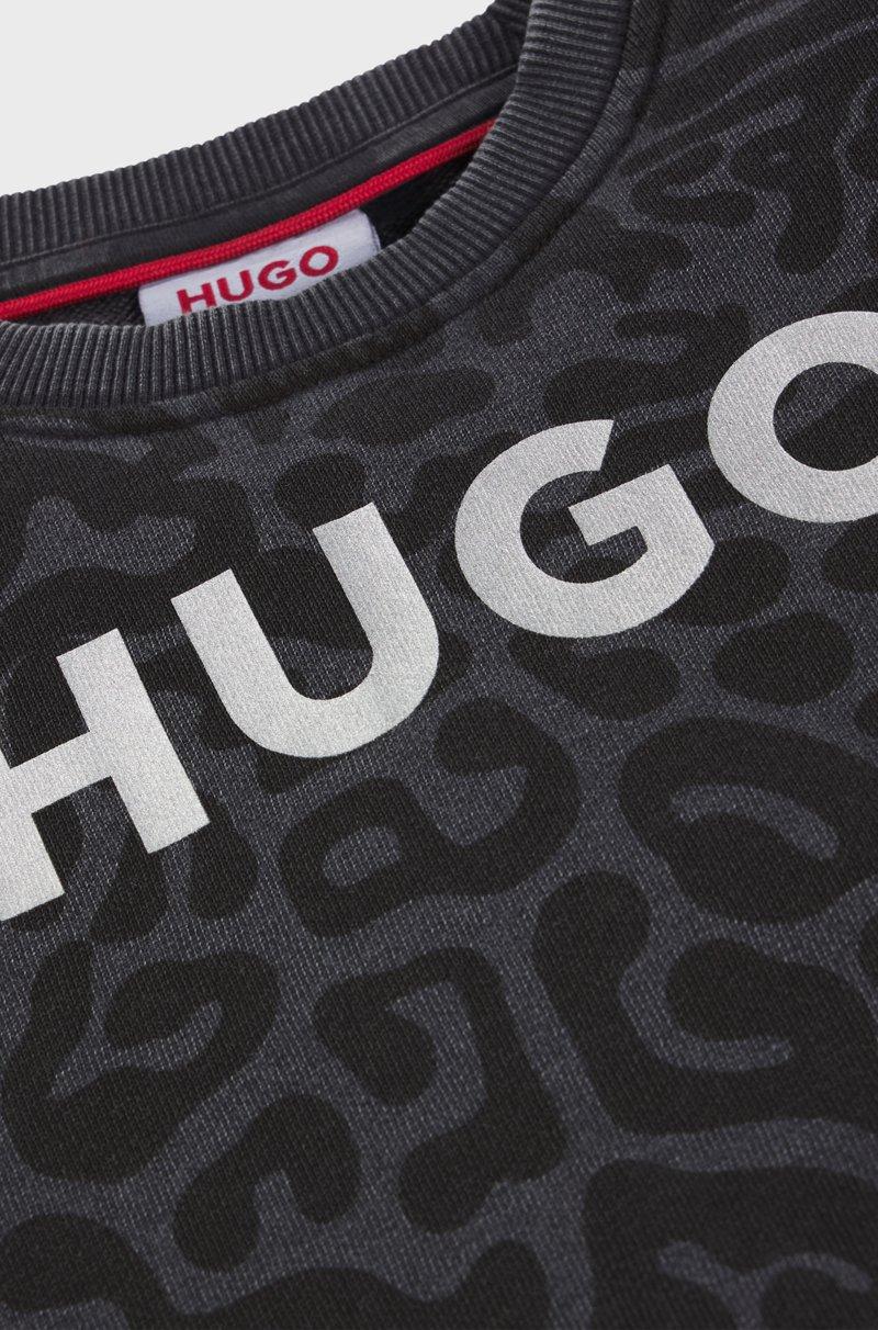 Hugo Boss Sudadera Para Niños Con Estampado De Guepardo Y Cremallera Trasera