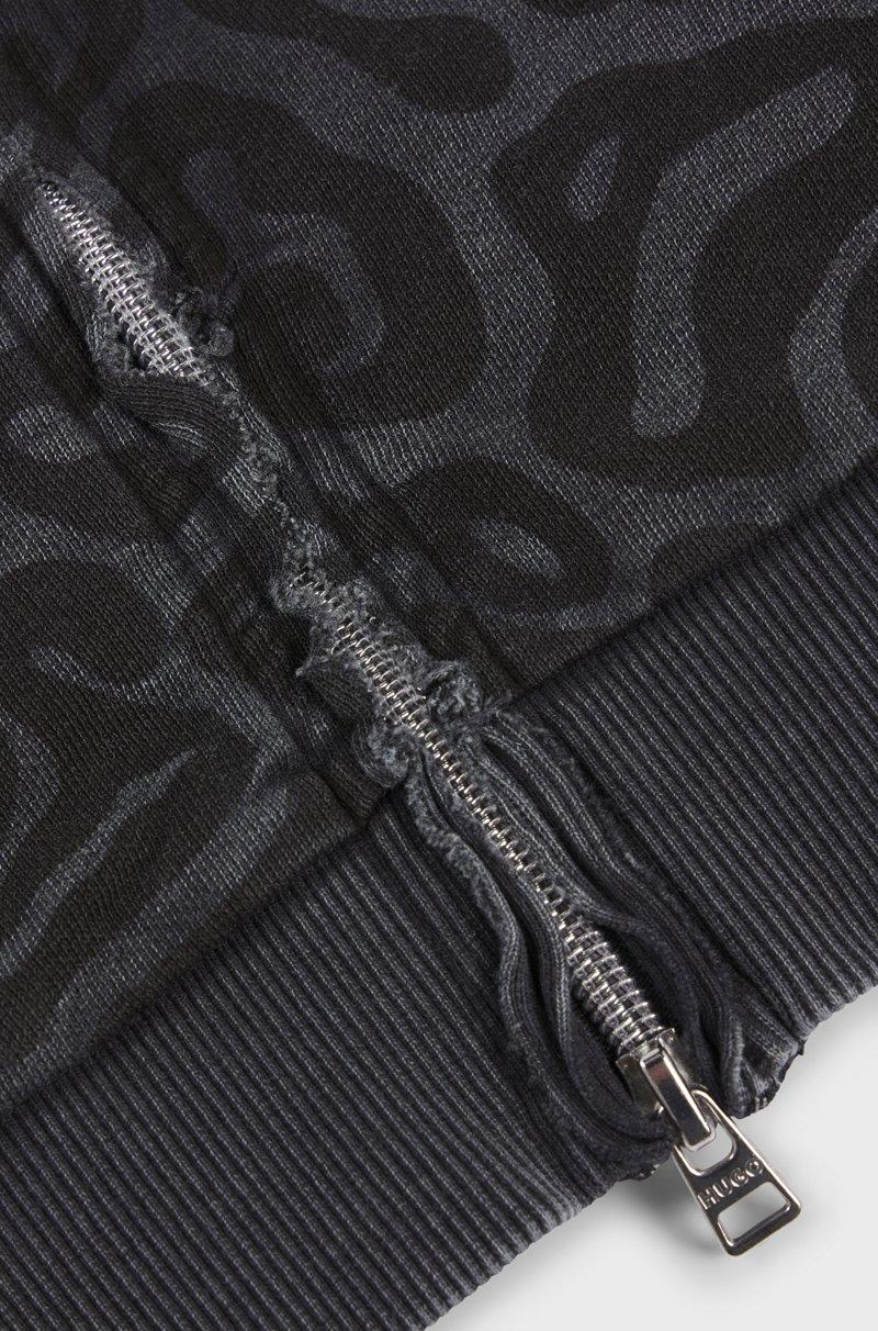 Hugo Boss Sudadera Para Niños Con Estampado De Guepardo Y Cremallera Trasera