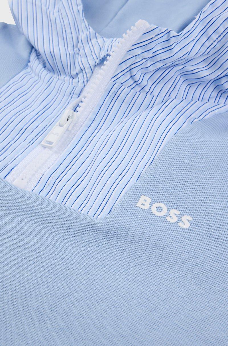 Hugo Boss Sudadera Para Niños En Algodón Con Capucha A Rayas