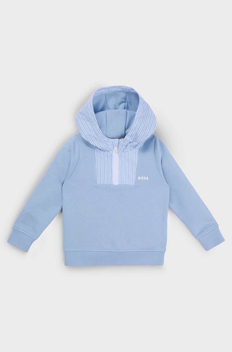Hugo Boss Sudadera para niños en algodón con capucha a rayas