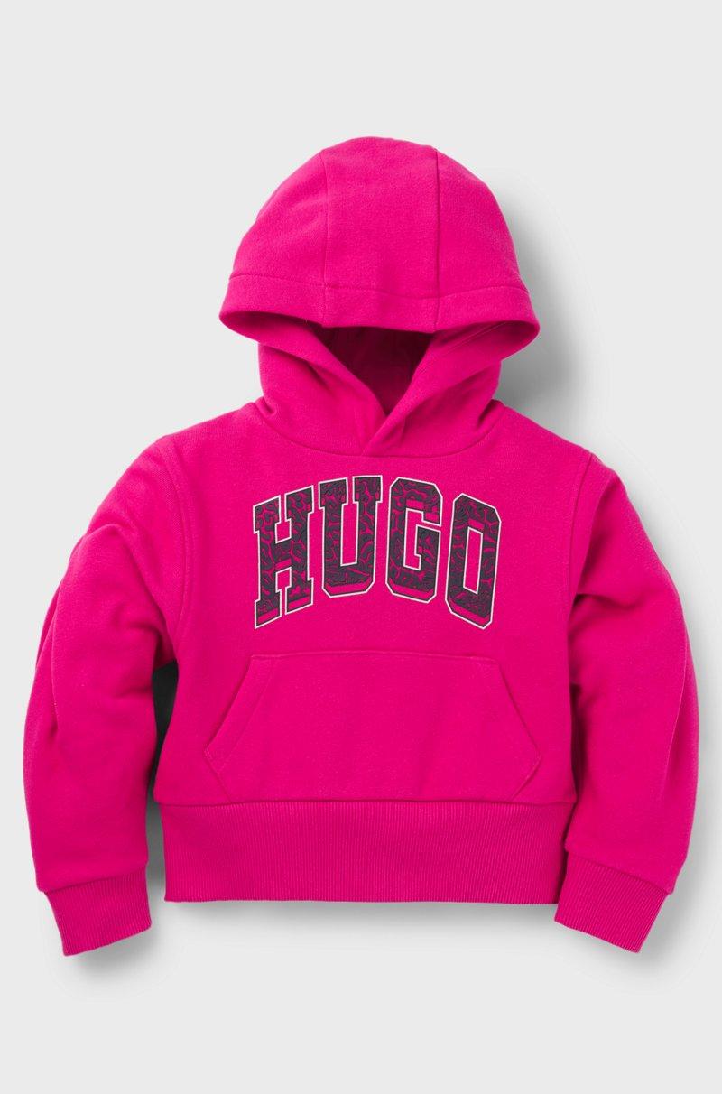 Hugo Boss Sudadera para niños en algodón con capucha y detalle de logo de estilo universitario
