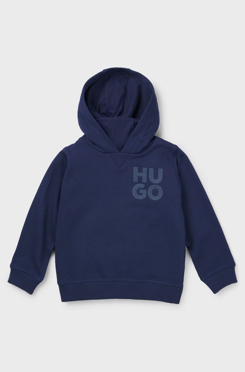 Hugo Boss Sudadera para niños en algodón con capucha y detalle de logo apilado