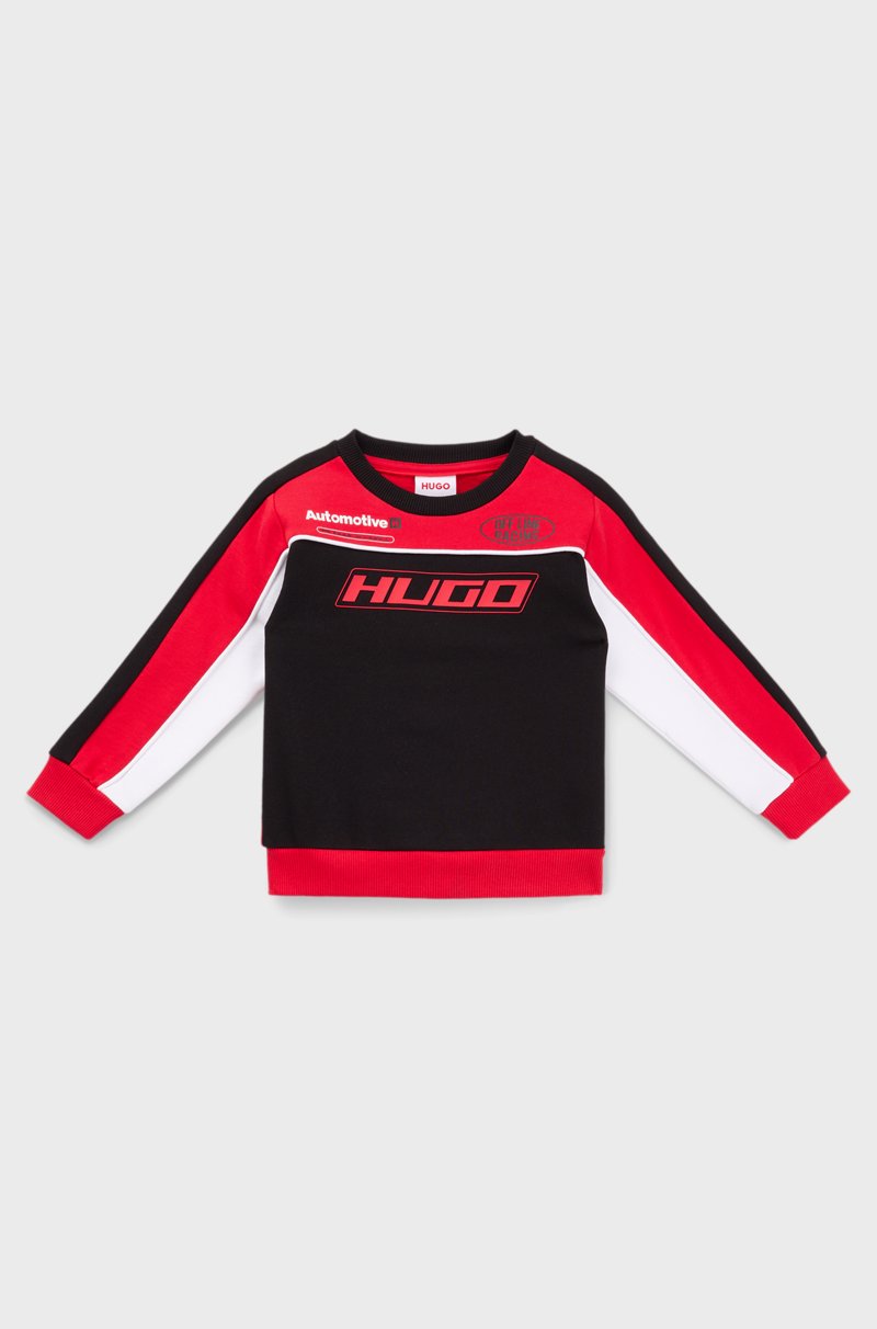 Hugo Boss Sudadera Para Niños En Algodón Con Detalles Inspirados En Las Carreras