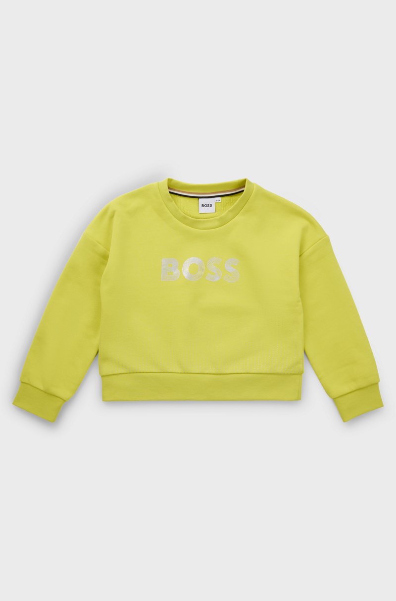 Hugo Boss Sudadera para niños en forro de algodón con logo de diseño