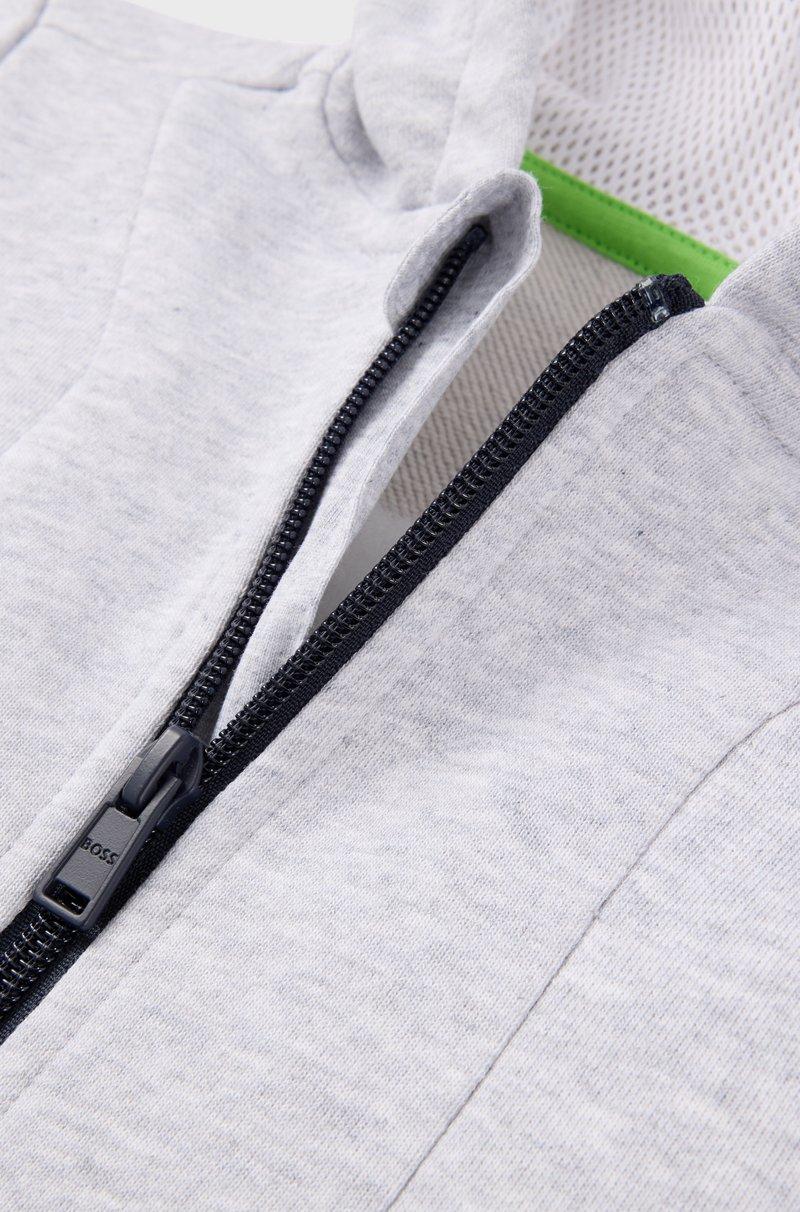 Hugo Boss Sudadera Para Niños En Forro Polar Con Capucha Cremallera Y Logo Grabado