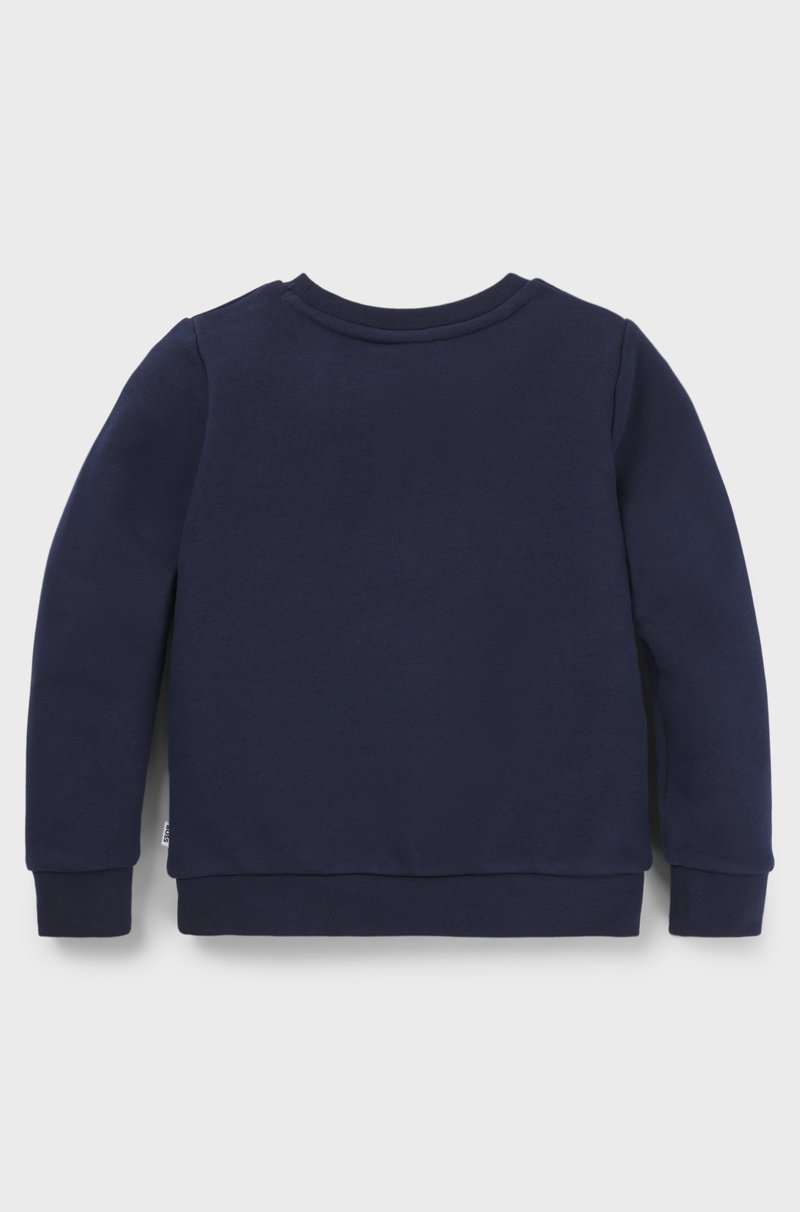 Hugo Boss Sudadera Para Niños En Forro Polar De Algodón Con Logo Estampado