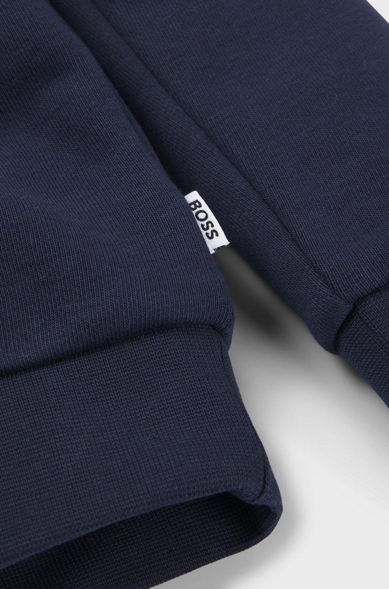 Hugo Boss Sudadera Para Niños En Forro Polar De Algodón Con Logo Estampado