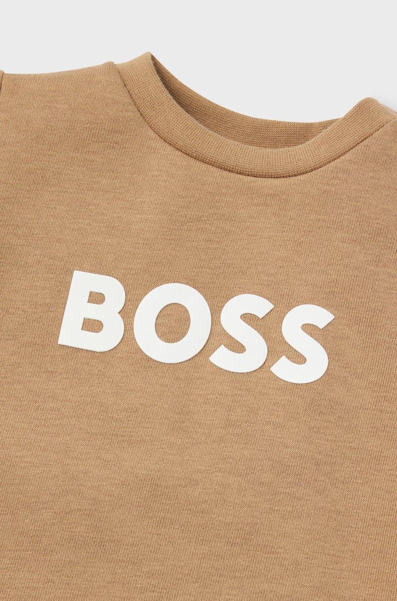 Hugo Boss Sudadera Para Niños En Forro Polar De Algodón Con Logo Estampado