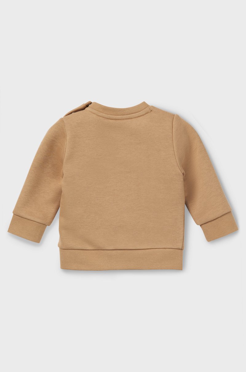 Hugo Boss Sudadera Para Niños En Forro Polar De Algodón Con Logo Estampado