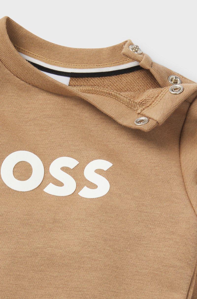 Hugo Boss Sudadera Para Niños En Forro Polar De Algodón Con Logo Estampado