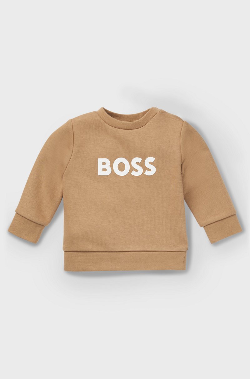 Hugo Boss Sudadera para niños en forro polar de algodón con logo estampado