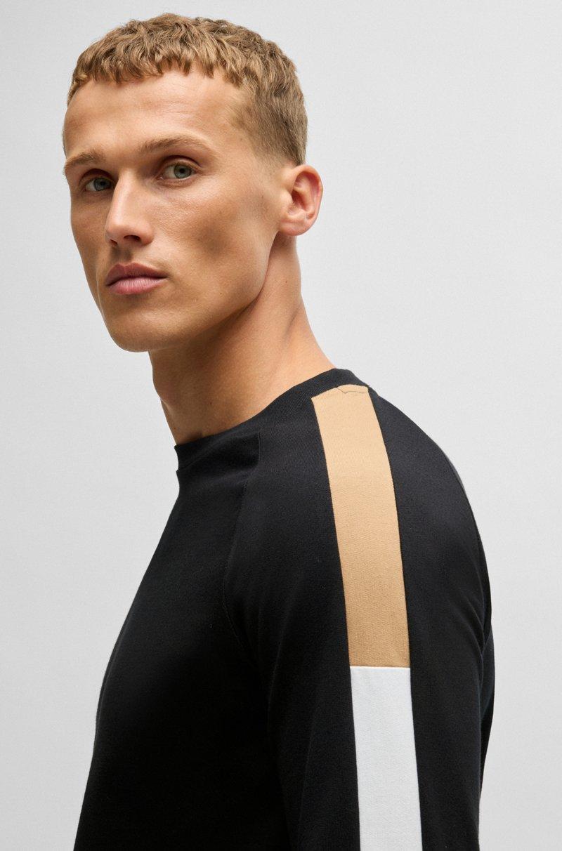 Hugo Boss Sudadera Regular Fit De Felpa De Algodón Con Paneles En Contraste