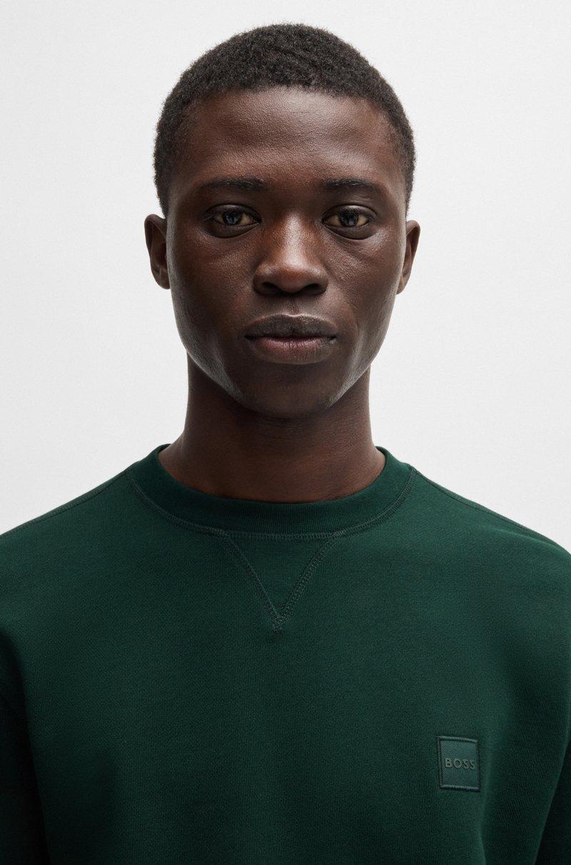 Hugo Boss Sudadera Regular Fit En Felpa De Algodón Con Parche De Logo