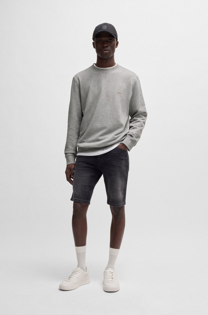 Hugo Boss Sudadera Regular Fit En Felpa De Algodón Con Parche De Logo