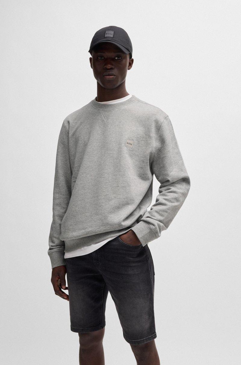 Hugo Boss Sudadera Regular Fit En Felpa De Algodón Con Parche De Logo