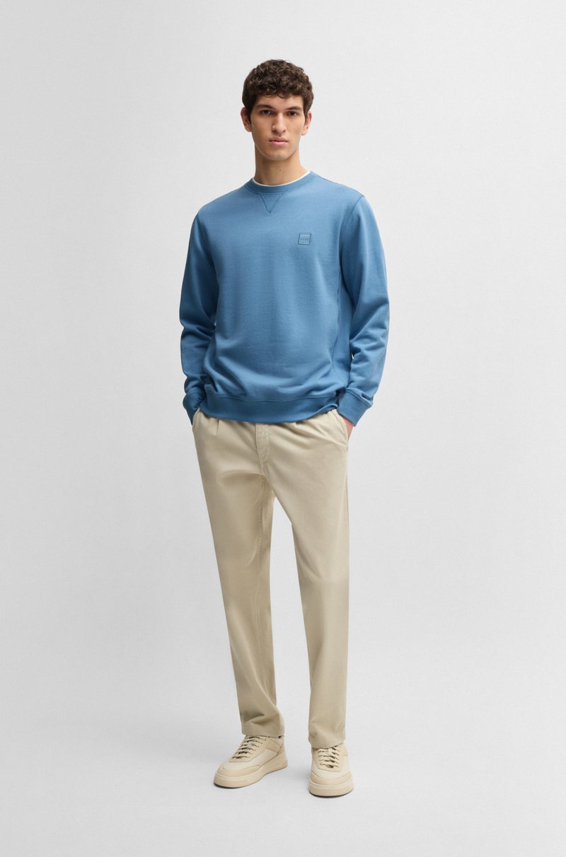 Hugo Boss Sudadera Regular Fit En Felpa De Algodón Con Parche De Logo