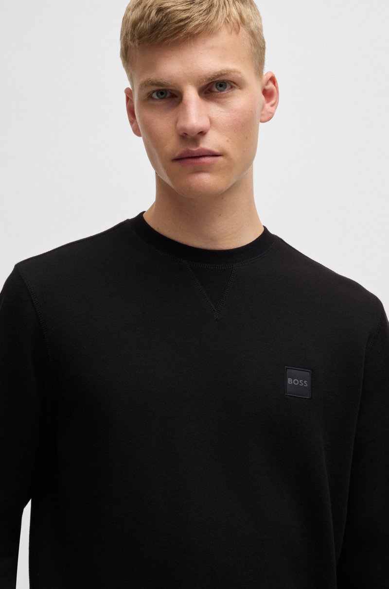 Hugo Boss Sudadera Regular Fit En Felpa De Algodón Con Parche De Logo