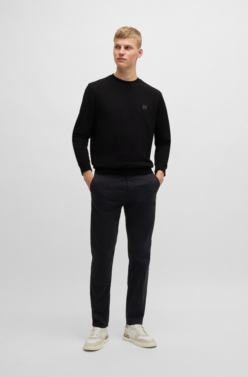 Hugo Boss Sudadera Regular Fit En Felpa De Algodón Con Parche De Logo