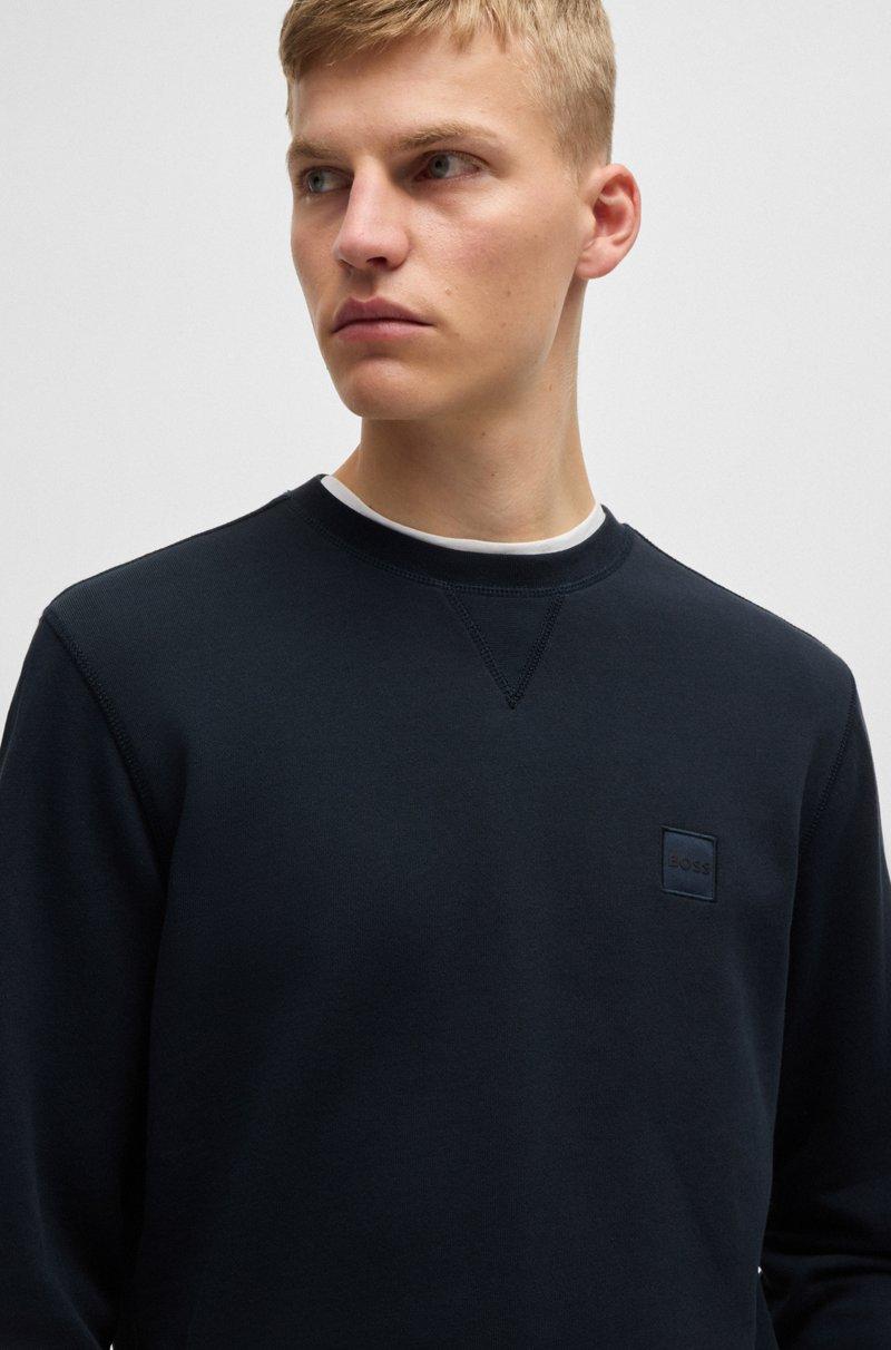 Hugo Boss Sudadera Regular Fit En Felpa De Algodón Con Parche De Logo