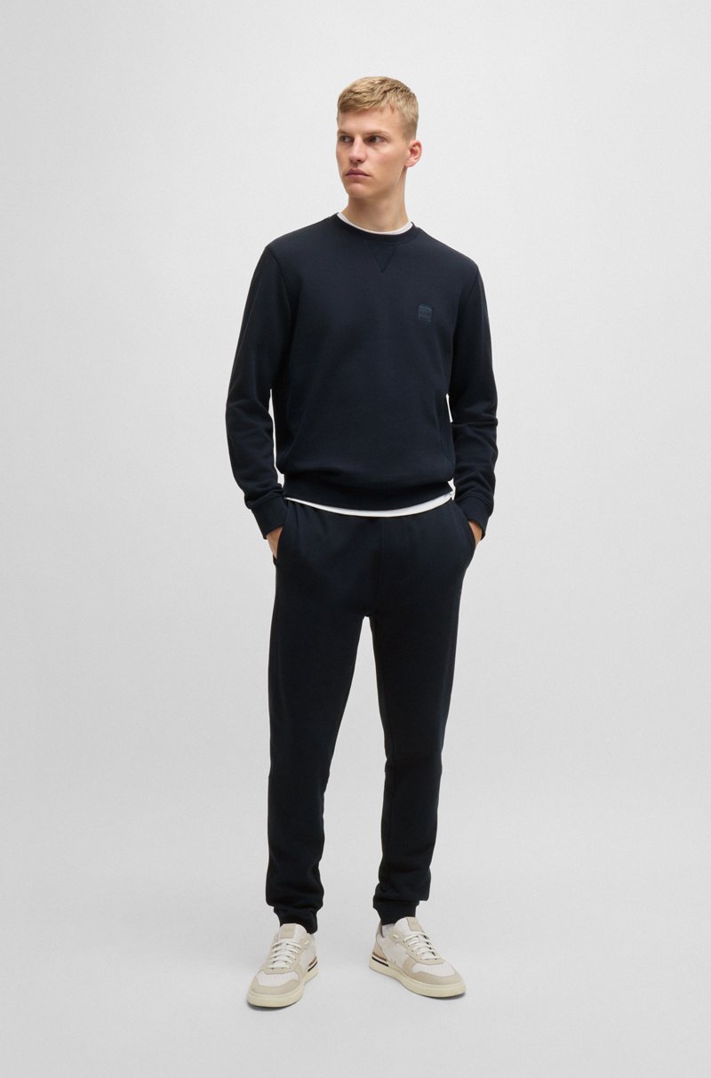 Hugo Boss Sudadera Regular Fit En Felpa De Algodón Con Parche De Logo