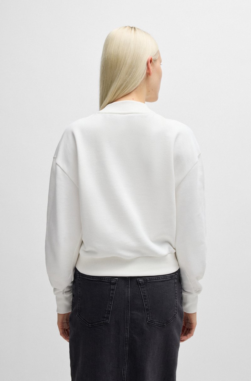 Hugo Boss Sudadera Relaxed Fit De Algodón Con Logo Apilado