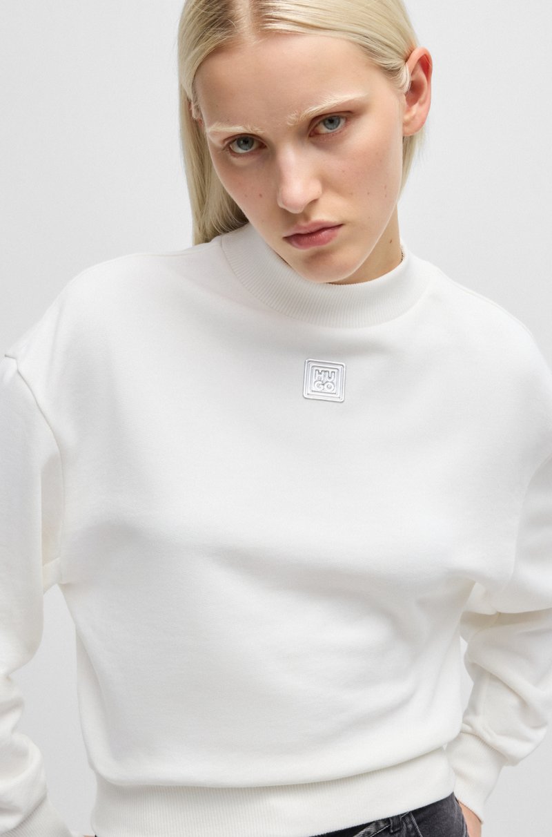 Hugo Boss Sudadera Relaxed Fit De Algodón Con Logo Apilado