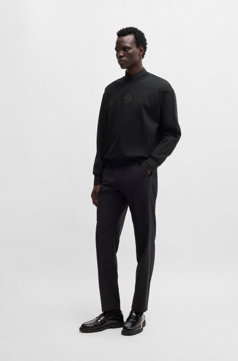 Hugo Boss Sudadera Relaxed Fit De Algodón Con Monograma Double B